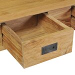 vidaXL Table console teck massif 90x30x80 cm