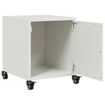 vidaXL Table de chevet blanc 36x39x43 5 cm acier