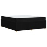 vidaXL Cadre de lit avec matelas avec matelas Noir 180 x 200 cm tissu