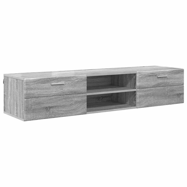 vidaXL Meuble TV Sonoma gris 150 x 39 x 30 cm Bois d'ingénierie