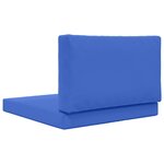 vidaXL Coussin de canapé d'extérieur 2 Pièces Bleu royal Polyester