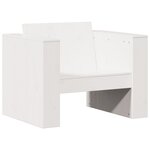 vidaXL Salon de jardin 2 Pièces blanc bois de pin massif