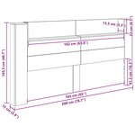 vidaXL Tête de lit Bois ancien 200 x 15 x 103 5 cm Bois d'ingénierie