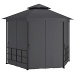 vidaXL Belvédère avec parois 3 1x2 7 m Anthracite
