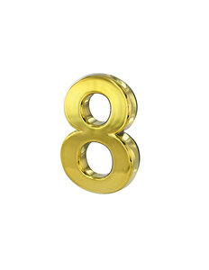 THIRARD - Chiffre 8 doré adhésif  ABS  H.50mm - THIRARD