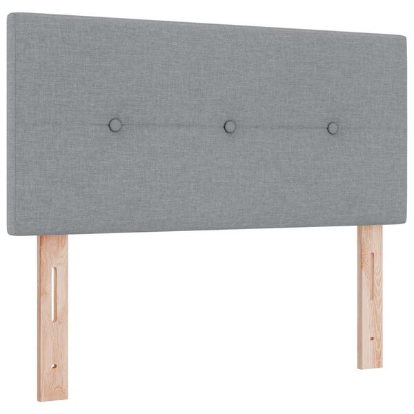 vidaXL Tête de Lit LED avec des lumières à LED Gris clair 90 cm tissu