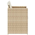 vidaXL Chaises de jardin avec coussins lot de 4 beige résine tressée