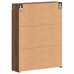 vidaXL Amoire de salle de bain avec miroir avec porte TULUM Chêne brun