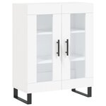 vidaXL Buffet haut Blanc 69 5x34x180 cm Bois d'ingénierie