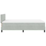 Lit Box Spring vidaXL avec Matelas Gris clair Petit Double Velours