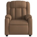 vidaXL Fauteuil inclinable Marron Tissu