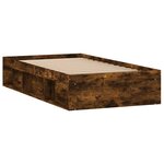 vidaXL Cadre de lit sans matelas chêne fumé 100x200 cm