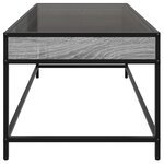 vidaXL Table basse avec LED infini sonoma gris 90x50x41 cm