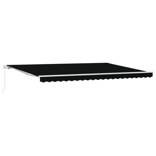 Store Rétractable Manuel vidaXL Noir 500x350 cm