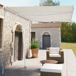 vidaXL Auvent manuel rétractable sur pied 350x250 cm Crème