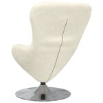 Fauteuil Œuf vidaXL en Velours Crème