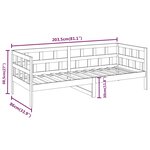 vidaXL Lit de jour marron miel bois de pin massif 80x200 cm