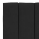 vidaXL Lit avec matelas noir 140x190 cm velours