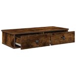 vidaXL Étagère murale avec tiroirs chêne fumé bois d'ingénierie