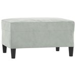 vidaXL Ensemble de canapés 3 Pièces avec coussins gris clair velours