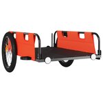 vidaXL Remorque de vélo orange tissu oxford et fer