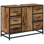 vidaXL Ensemble de mobilier de salle de bain 3 Pièces Bois ancien
