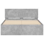 vidaXL Cadre de lit sans matelas gris béton 120x200 cm
