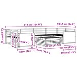 vidaXL Ensemble de canapés d'extérieur 7 pc Naturel