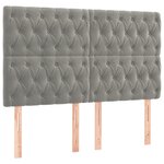 vidaXL Sommier à lattes de lit matelas et LED Gris clair 180x200 cm