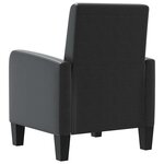 vidaXL Fauteuil Noir Similicuir