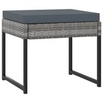 vidaXL Ensemble à manger de jardin coussins 9Pièces Résine tressée Gris