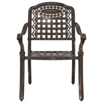 vidaXL Chaise de jardin 2 Pièces Bronze 55 x 56 5 x 91cm Aluminium
