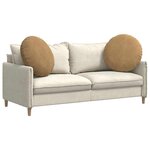 vidaXL Coussins de siège 2 Pièces Marron Ø 40 x 13 cm Velours