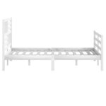 vidaXL Cadre de lit Blanc 120x190 cm Petit double Bois massif