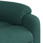 vidaXL Fauteuil inclinable de massage vert foncé tissu