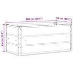 vidaXL Jardinière Ivoire 100 x 50 x 45 cm Acier galvanisé