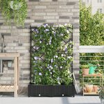 vidaXL Jardinières de jardin 1 pc Noir 80 x 40 x 126 cm Plastique
