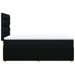 vidaXL Sommier à lattes de lit avec matelas Noir 90x200 cm Tissu