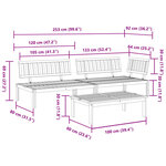 vidaXL Salon palette de jardin 3 Pièces bois d'acacia massif