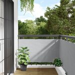 vidaXL Écran d'intimité de balcon gris 400x75 cm PVC