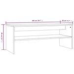 vidaXL Table basse Chêne fumé 100x40x40 cm Bois d'ingénierie