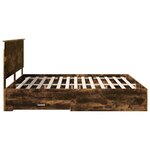 vidaXL Cadre de lit Chêne fumé 180 x 200 cm Bois d'ingénierie