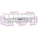vidaXL Ensemble de canapés d'extérieur 9 pc Blanc et anthracite