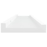 vidaXL Étagères à rebord pour cadre photo 2 Pièces Blanc 40x9x3 cm MDF
