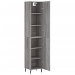 vidaXL Buffet haut Sonoma gris 34 5x34x180 cm Bois d'ingénierie
