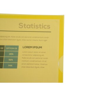 SACHET 10 POCH.COINS PP Grainé JAUNE x 10 EXACOMPTA