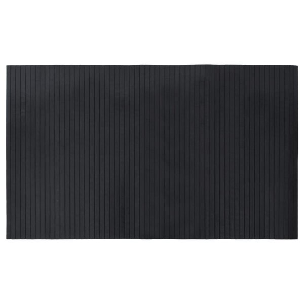 vidaXL Tapis rectangulaire noir 60x100 cm bambou
