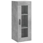 vidaXL Buffet haut Gris béton 34 5x34x180 cm Bois d'ingénierie