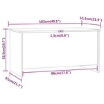 vidaXL Table basse gris béton 102x55 5x52 5 cm bois d'ingénierie