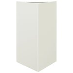 vidaXL Jardinières 2 Pièces blanc triangulaire 50x43x75 cm acier
